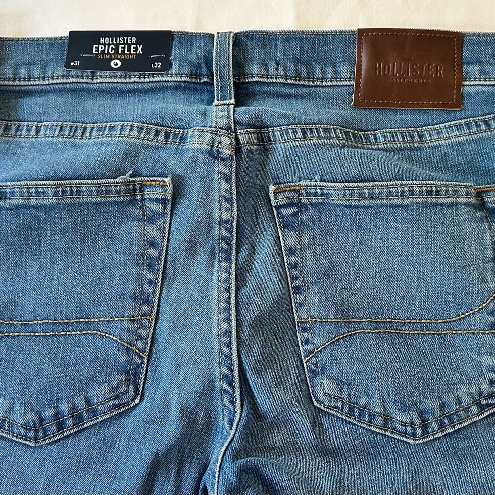 Hollister Blue Slim Straight Jeans - Picture 3 of 11